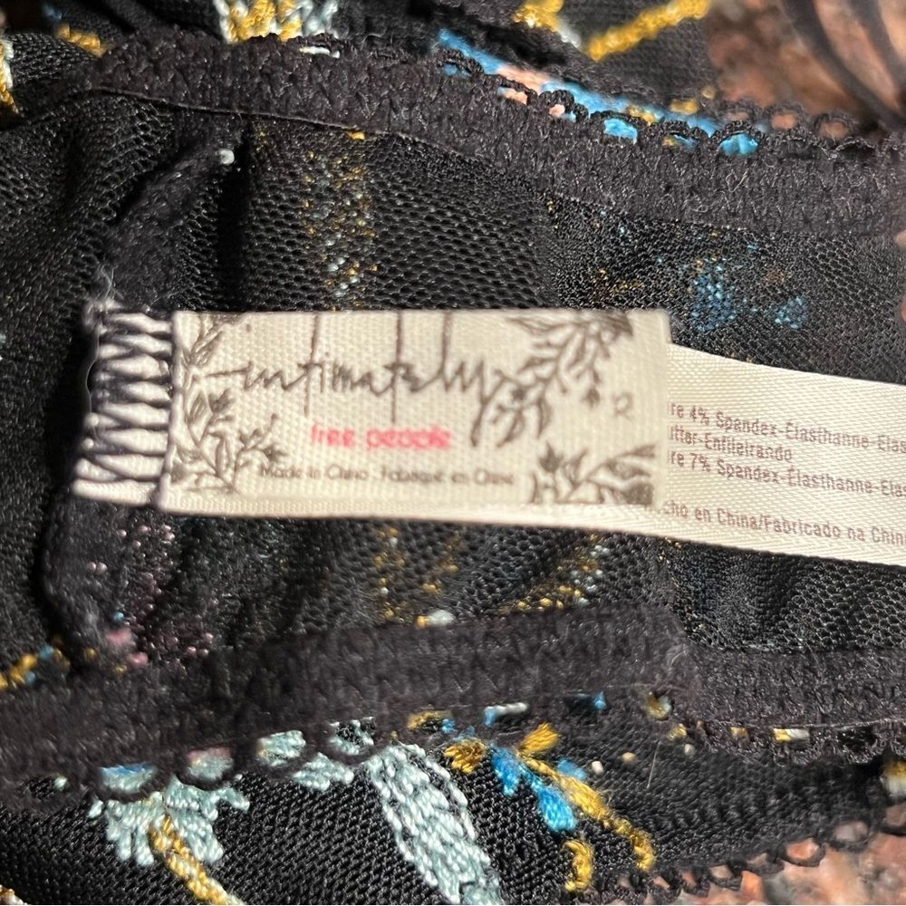 NEW Free people Intimately So Into You Bray Black Lace Floral Embroidered Bra XS - Picture 9 of 12